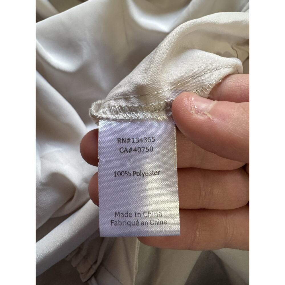 Marla Wynne Women Size XL White/Cream Button Down Tunic Top Shirt Polyester - Picture 11 of 14
